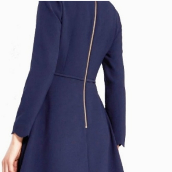 Ted Baker Preenna Scalloped Bow-Detail Dress  Ted Sz 3/ US Sz 10 - Picture 3 of 6